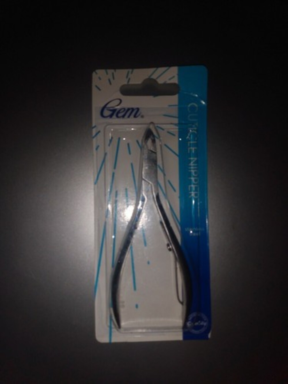 New Gem Stainless Steel Nail Care CUTICLE CLIPPER Tool. Manicure, Pedicure.